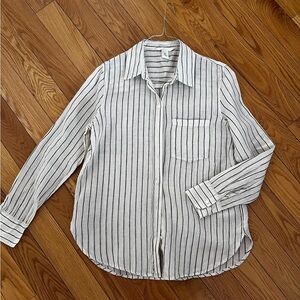 H&M linen Striped Shirt size S